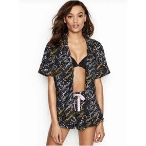 Victoria’s Secret Script Print Pajama Shorts Size M